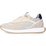 Manfield - Sneakers - Beige - Suède - Textiel
