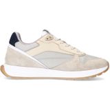 Manfield - Sneakers - Beige - Suède - Textiel