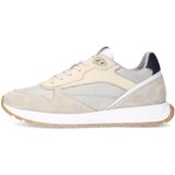 Manfield - Sneakers - Beige - Suède - Textiel
