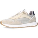 Manfield - Sneakers - Beige - Suède - Textiel