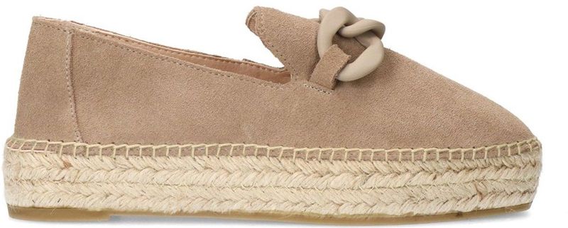 Manfield - Espadrilles - Taupe - Leer