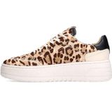 Manfield - Sneakers - Beige/Bruin - Suède/Binnenvoering Leer