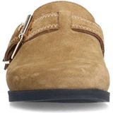 Manfield - Clogs - Beige - Suède - Platte Zool