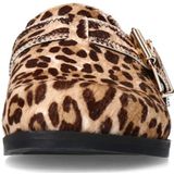 Manfield - Luipaardprint Klompen - Beige - Suède
