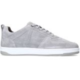 Manfield - Sneakers - Grijs - Suède - Witte Zool 3 cm