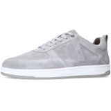 Manfield - Sneakers - Grijs - Suède - Witte Zool 3 cm