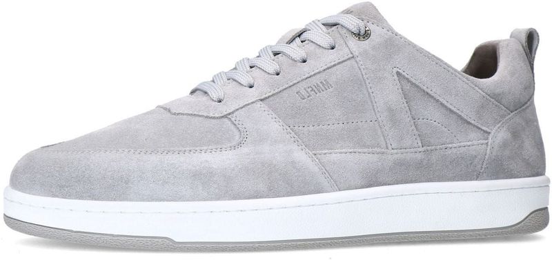 Manfield - Sneakers - Grijs - Suède - Witte Zool 3 cm