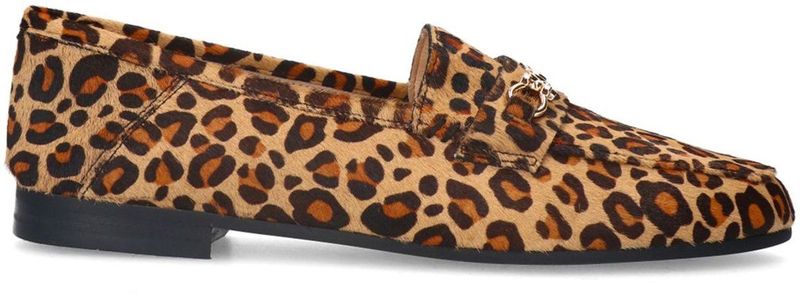 Manfield - Loafers - Beige - Leer - Panterprint