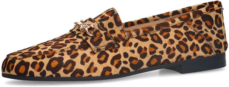 Manfield - Loafers - Beige - Leer - Panterprint