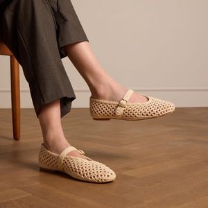 Manfield - Raffia Ballerina - Ecru - Materiaal: Raffia