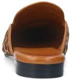 Manfield - Pantherprint Slipper - Beige - Faux Fur - Goudkleurig Detail