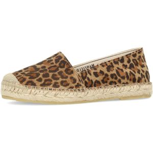 Manfield - Espadrilles - Beige/Cognac/Zwart - Suède - Leren Voering
