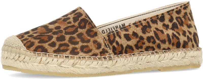 Manfield - Espadrilles - Beige/Cognac/Zwart - Suède - Leren Voering