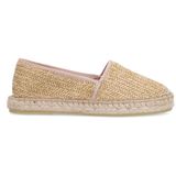Manfield - Espadrilles - Beige - Gevlochten Raffia - Touwzool 2 cm