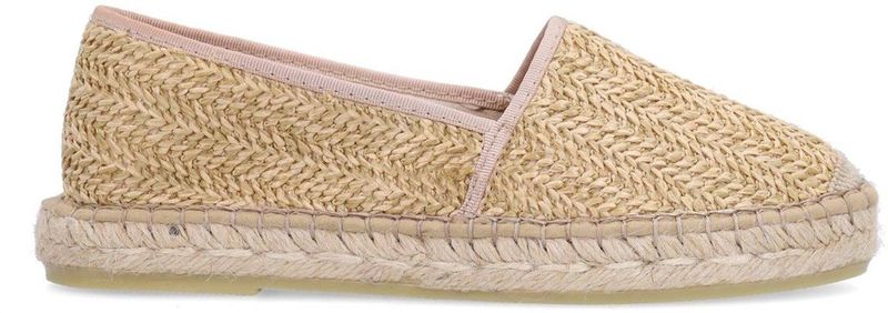 Manfield - Espadrilles - Beige - Gevlochten Raffia - Touwzool 2 cm