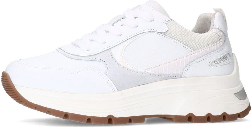 Manfield - Chunky Sneakers - Wit - Leer