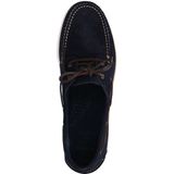 Manfield - Bootschoenen - Donkerblauw - Suède - Leren Voering