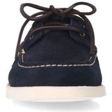 Manfield - Bootschoenen - Donkerblauw - Suède - Leren Voering