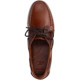 Manfield - Schoenen - Bruin - Leer - Cognac Leren Veterschoenen