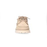 Manfield - Nubuck Veterschoenen - Beige - Leer