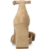Manfield - Sandalen - Beige - Suède - Met Strik