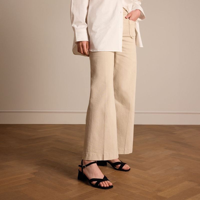 Manfield - Sandalen - Zwart - Suède