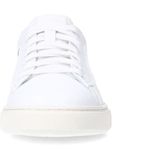 Manfield - Sneakers - Wit - Leer - Uitneembare Binnenzool