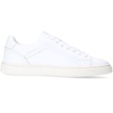 Manfield - Sneakers - Wit - Leer - Uitneembare Binnenzool