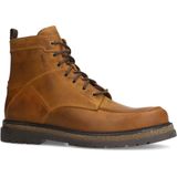 Manfield - Heren - Cognac leren veterboots