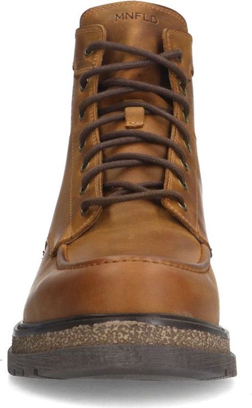 Manfield - Heren - Cognac leren veterboots