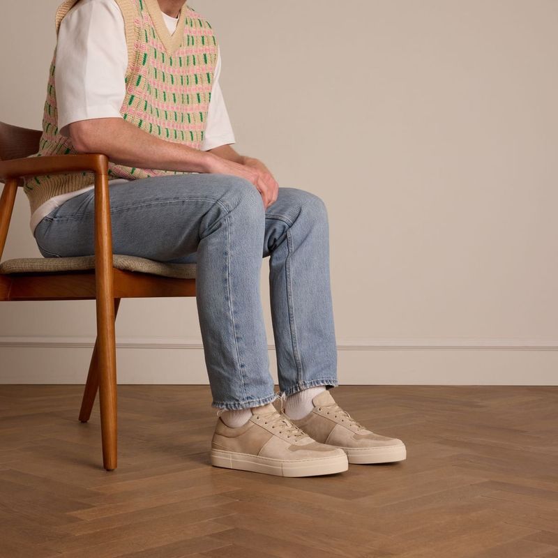 Manfield - Sneakers - Beige - Suède