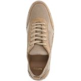 Manfield - Sneakers - Beige - Textiel - Vetersluiting
