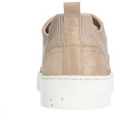Manfield - Sneakers - Beige - Textiel - Vetersluiting