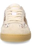 Manfield - Sneakers - Beige/Goud - Leer/Textiel