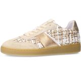 Manfield - Sneakers - Beige/Goud - Leer/Textiel