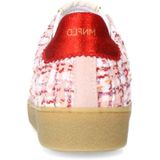 Manfield - Sneakers - Roze - Leer/Textiel - Platte Zool