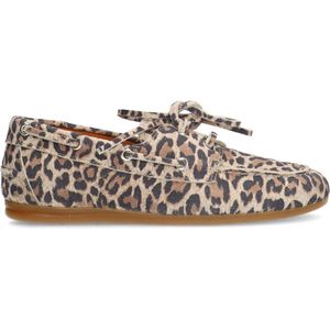 Manfield - Bootschoenen - Beige/Zwart - Suède - Dames