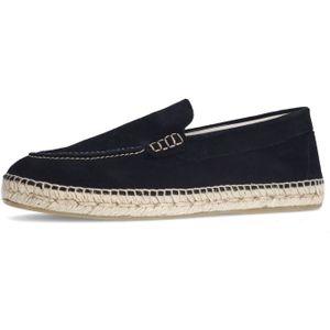 Manfield - Espadrilles - Blauw - Suède