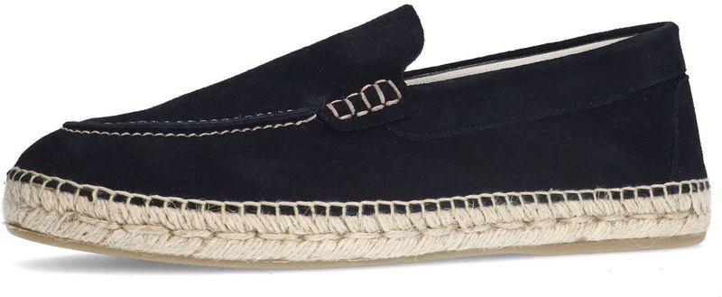 Manfield - Espadrilles - Blauw - Suède