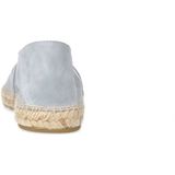 Manfield - Blauwe Espadrilles - Suède - Slip-on Model - Beige Leren Zool