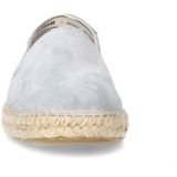 Manfield - Blauwe Espadrilles - Suède - Slip-on Model - Beige Leren Zool