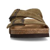 Manfield - Slippers - Groen - Suède