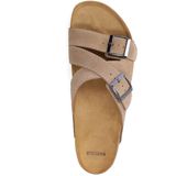 Manfield - Suède Slippers - Beige - Suède