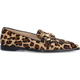 Manfield - Luipaardprint Loafer - Veelkleurig - Suède
