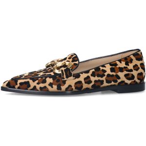 Manfield - Luipaardprint Loafer - Veelkleurig - Suède