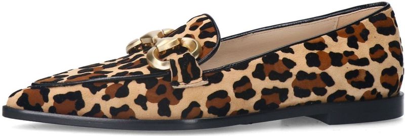 Manfield - Luipaardprint Loafer - Veelkleurig - Suède