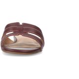 Manfield - Leren Slippers - Bordeaux - Leer