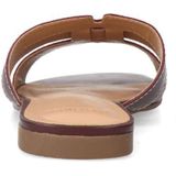 Manfield - Leren Slippers - Bordeaux - Leer