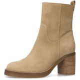 Manfield - Enkellaarsjes - Beige - Suède