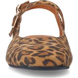 Manfield - Slingbacks - Leopard - Suède - Platte Hak